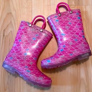 Light Up Mermaid Rain Boots